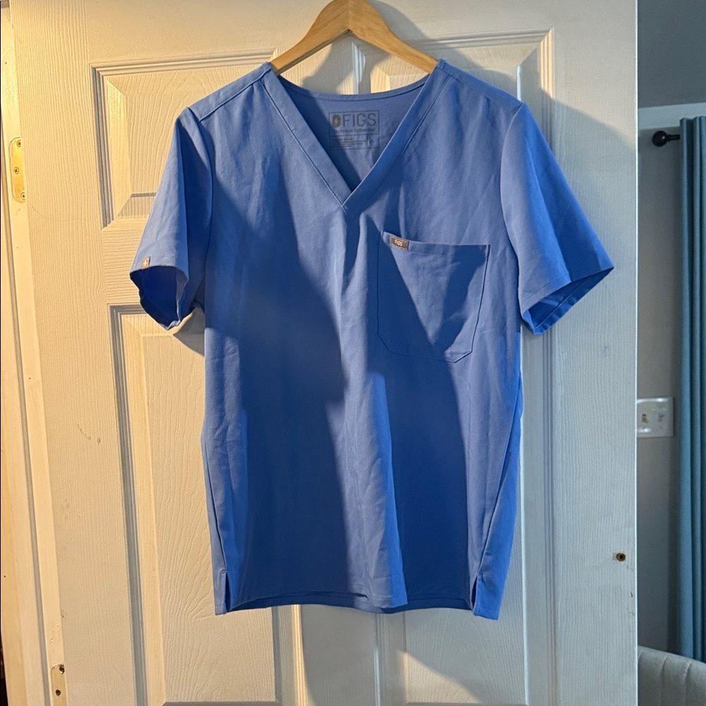Figs Women's Blue Short Sleeve Tee